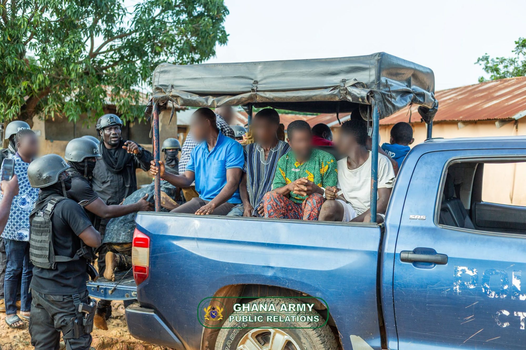 Military, police arrest 11, seize gun and ammunition near Nkwanta